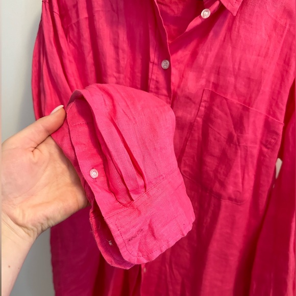 H&M linen/linen blend shirt and shorts - Picture 2 of 4